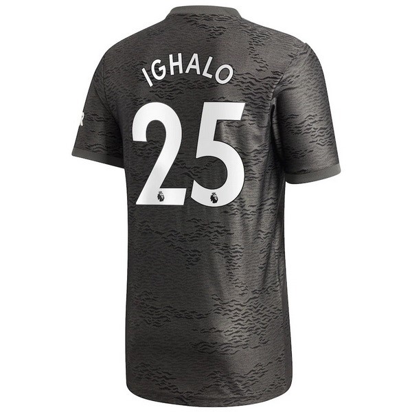Camiseta Manchester United NO.25 Ighalo Segunda Equipación 2020-2021 Negro